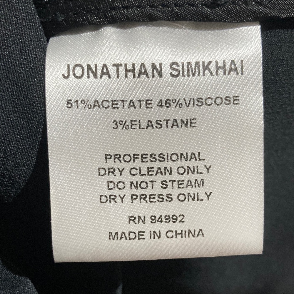 Jonathan Simkhai Black Sleeveless Peplum Top 0 XS - Picture 3 of 4